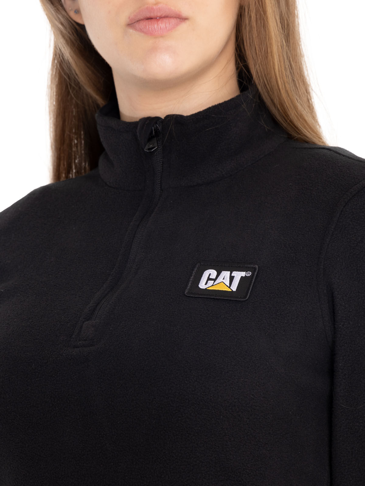 Polar Casual Mujer Women'S Microfleece Quarter Zip Negro Cat