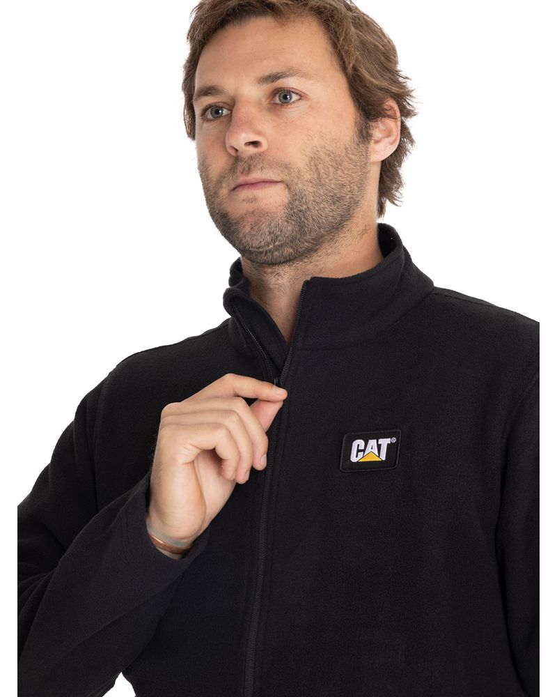 Polar-Casual-Hombre-Microfleece-Full-Zip-Negro-Cat