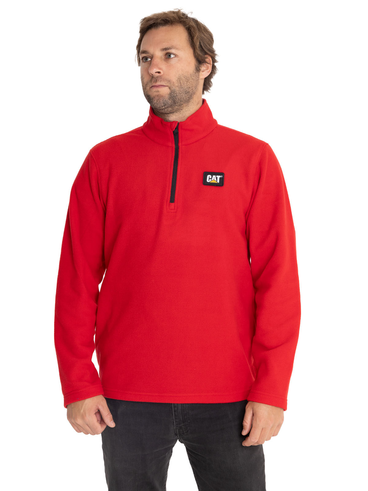 Polar Casual Hombre MICROFLEECE QUARTER ZIP ROJO CAT