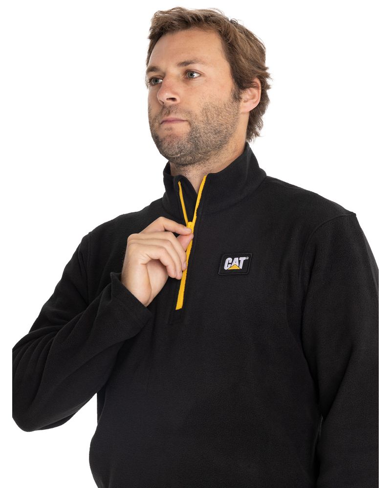 Polar-Casual-Hombre-MICROFLEECE-QUARTER-ZIP-NEGRO-CAT