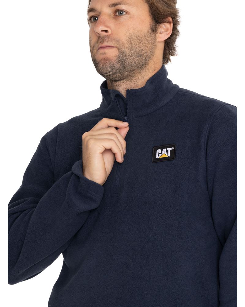 Polar-Casual-Hombre-MICROFLEECE-QUARTER-ZIP-AZUL-CAT