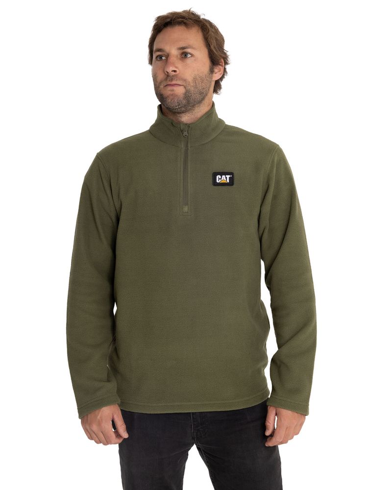 Polar-Casual-Hombre-MICROFLEECE-QUARTER-ZIP-VERDE-CAT