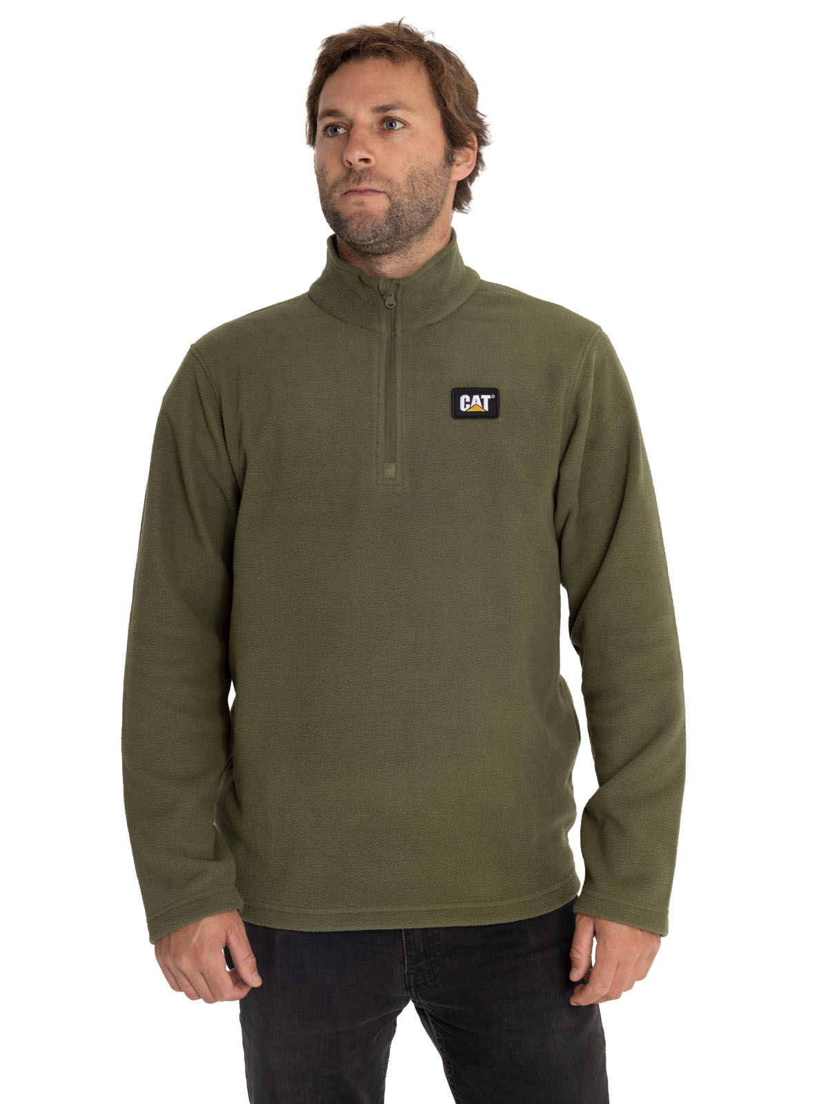 Polar Casual Hombre MICROFLEECE QUARTER ZIP VERDE CAT