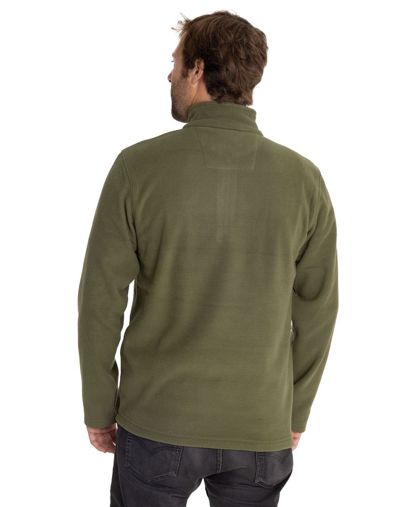 Polar-Casual-Hombre-MICROFLEECE-QUARTER-ZIP-VERDE-CAT