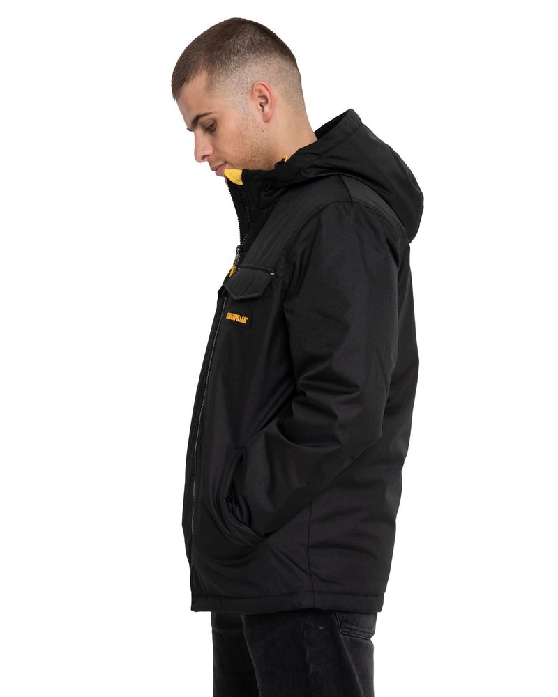 Chaqueta-Casual-Hombre-HEAVYWEIGHT-INSULATED-HOODED-WORK-JACKET-NEGRO-CAT