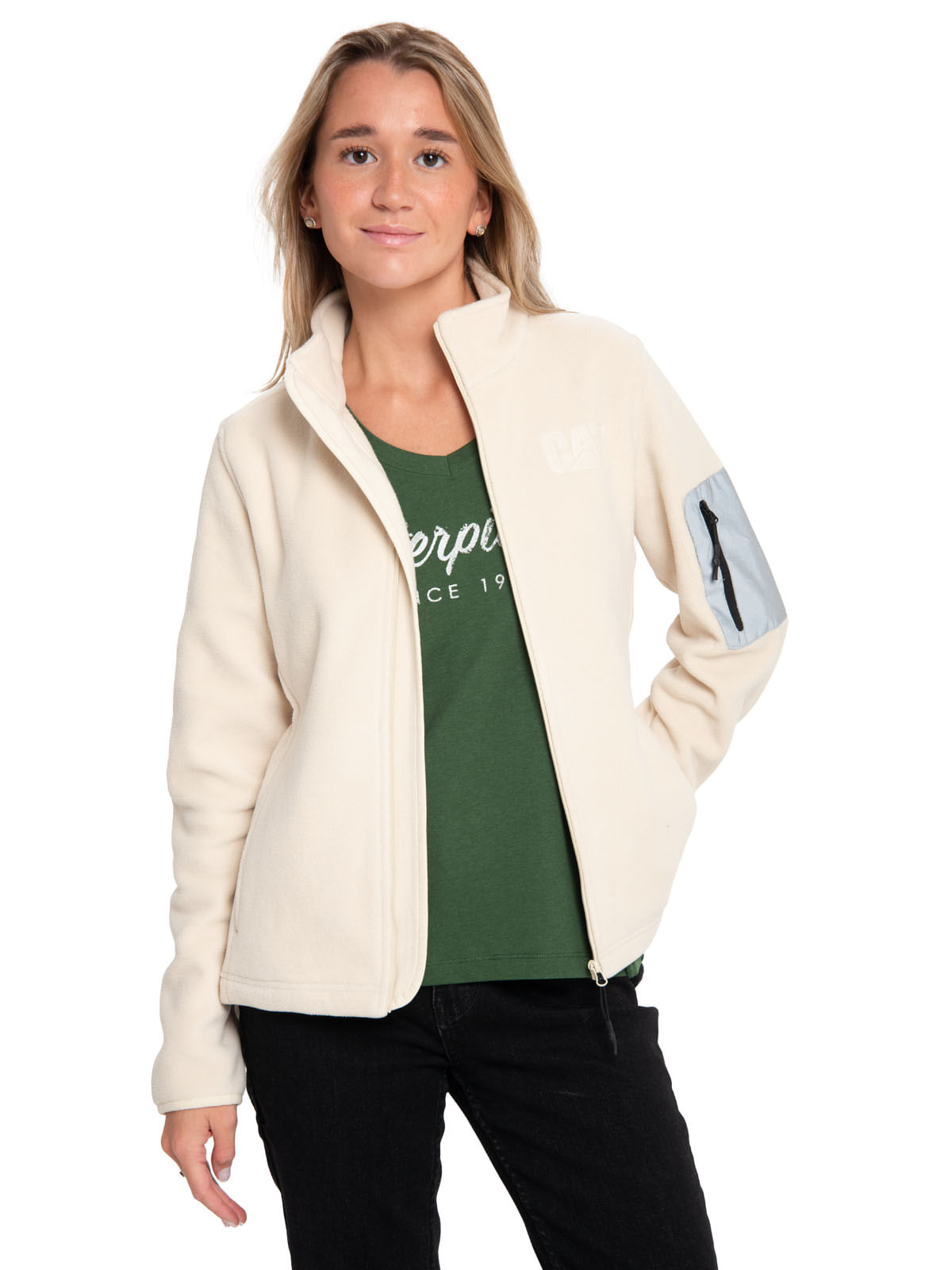 Polar Casual Mujer W FOUNDATION FULL ZIP POLAR FLEECE BEIGE/CRUDO CAT