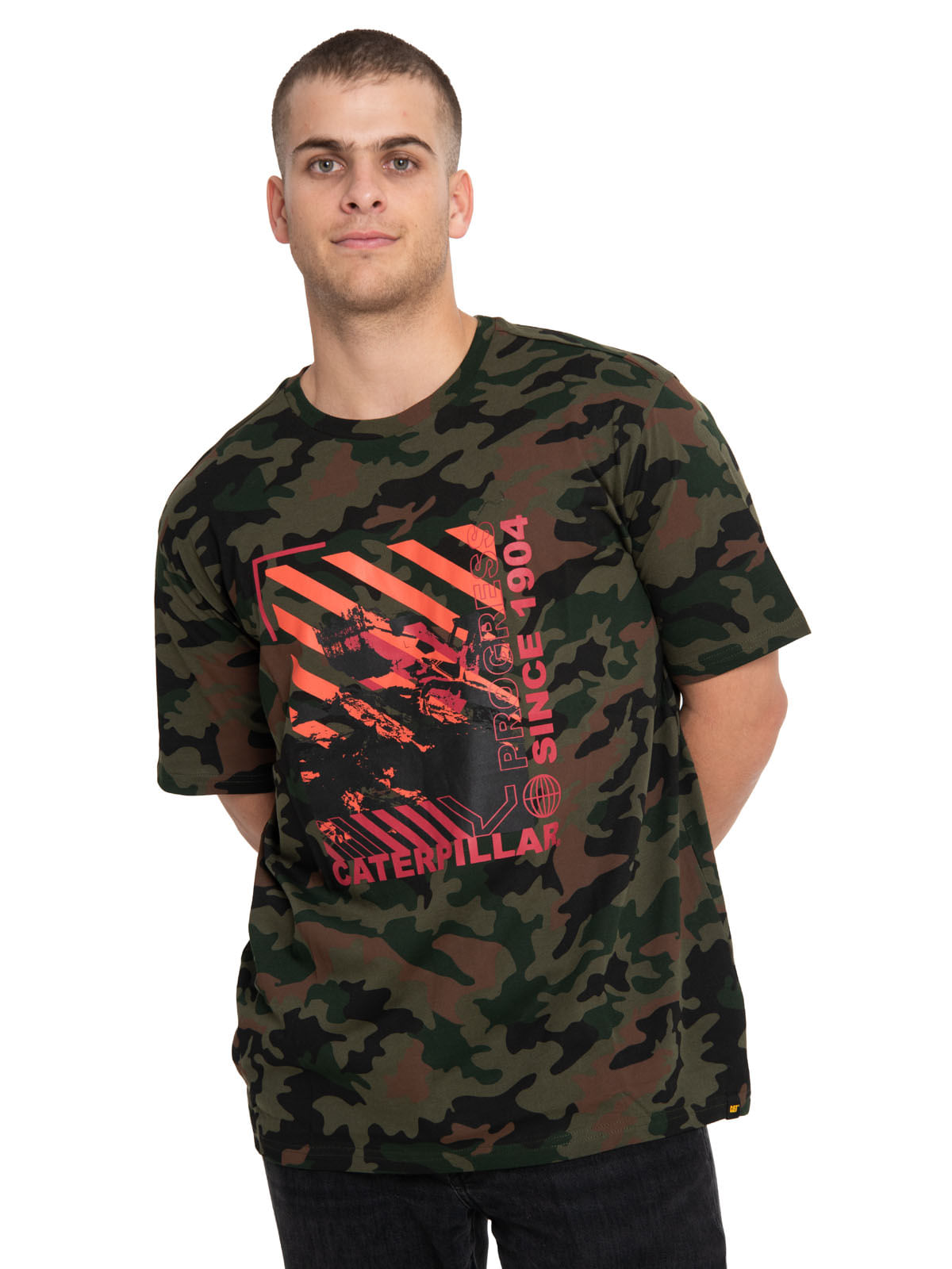 Polera Manga corta Casual Hombre URBAN CAMO GRAPHIC TEE 5 CAFÉ CAT