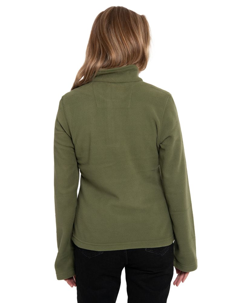 Polar-Casual-Mujer-MICROFLEECE-QUARTER-ZIP-VERDE-CAT