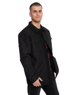 Chaqueta Casual Hombre Quilted Ripstop Shirt Jacket Negro Cat