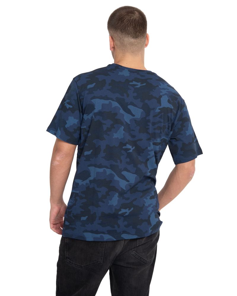 Polera-Manga-corta-Casual-Unisex-ORIGINAL-FIT-CATERPILLAR-LOGO-TEE-AZUL-CAT