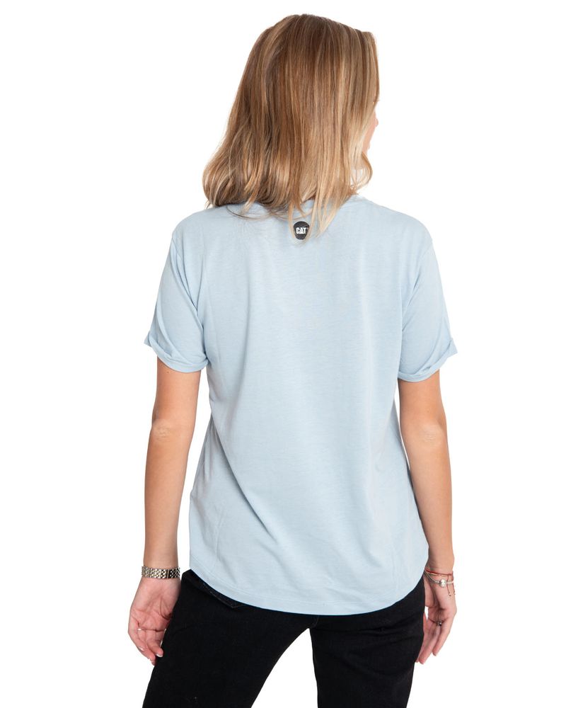 Polera-Manga-corta-Casual-Mujer-NOVELTY-DROPTAIL-TEE-2-AZUL-CAT
