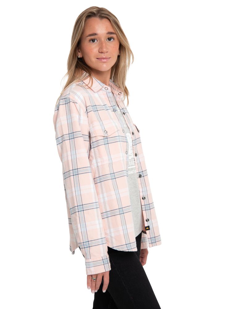 Blusa-manga-larga-Casual-Mujer-FLANNEL-L-S-SHIRT-ROJO-CAT