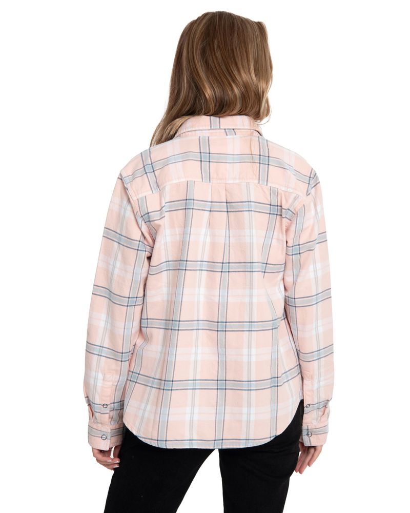 Blusa-manga-larga-Casual-Mujer-FLANNEL-L-S-SHIRT-ROJO-CAT