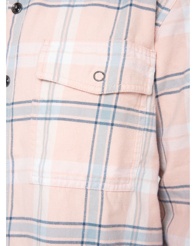 Blusa-manga-larga-Casual-Mujer-FLANNEL-L-S-SHIRT-ROJO-CAT