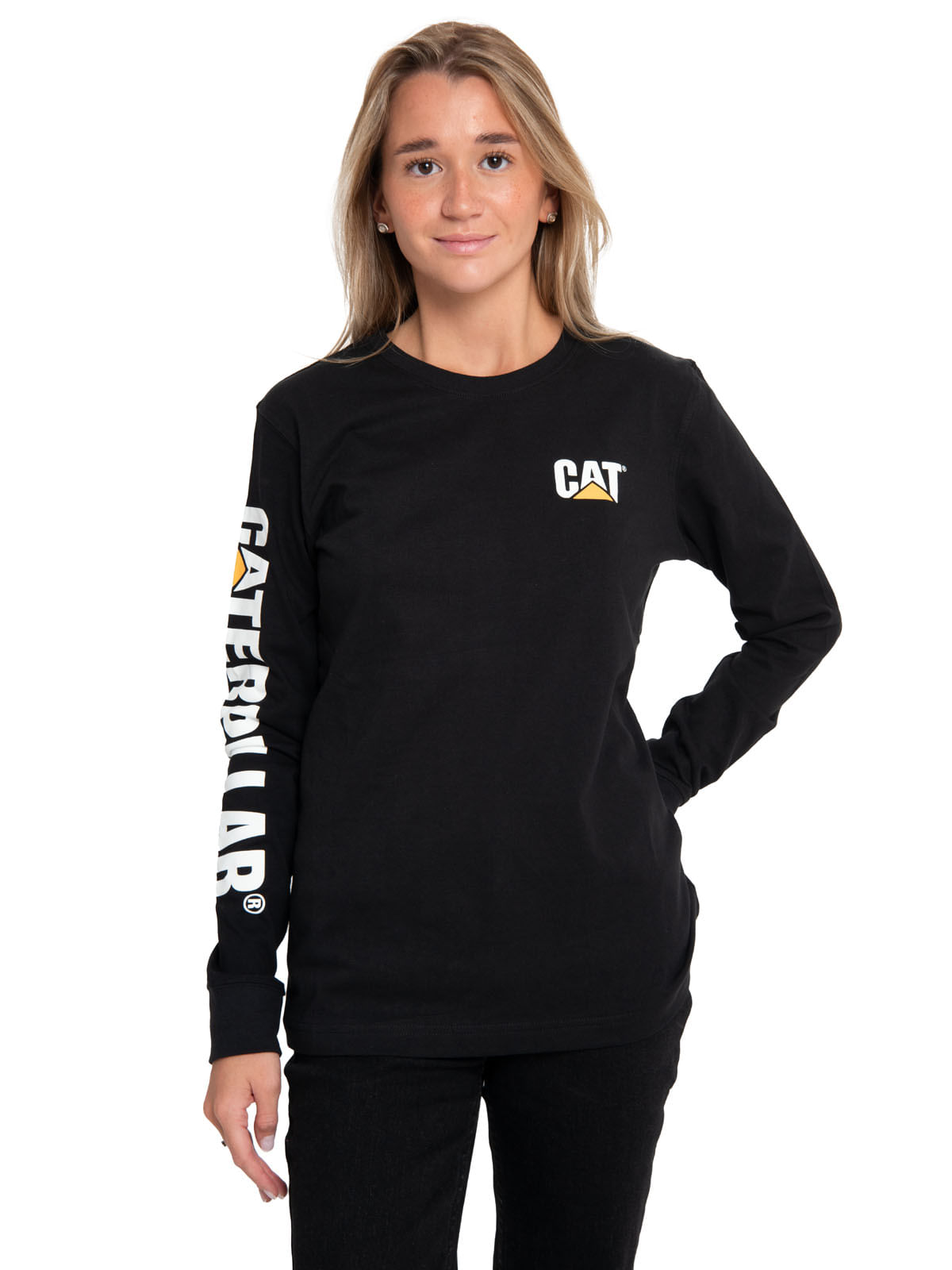 Polera Manga larga Casual Mujer WOMEN'S TRADEMARK BANNER L/S TEE NEGRO CAT