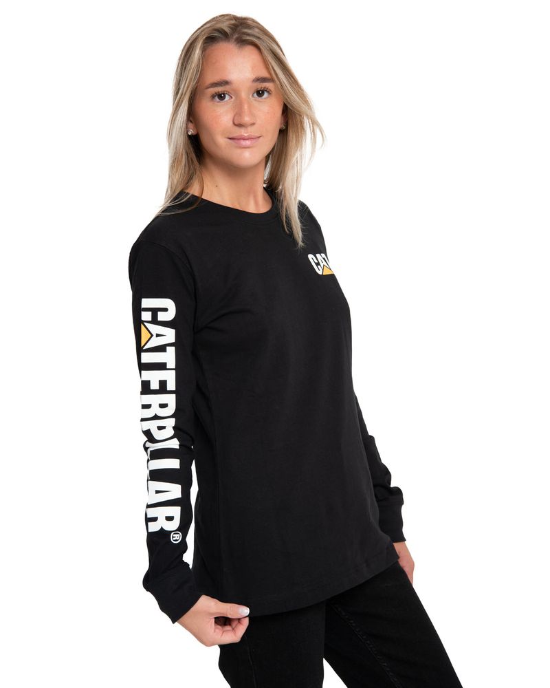 Polera-Manga-larga-Casual-Mujer-WOMEN-S-TRADEMARK-BANNER-L-S-TEE-NEGRO-CAT