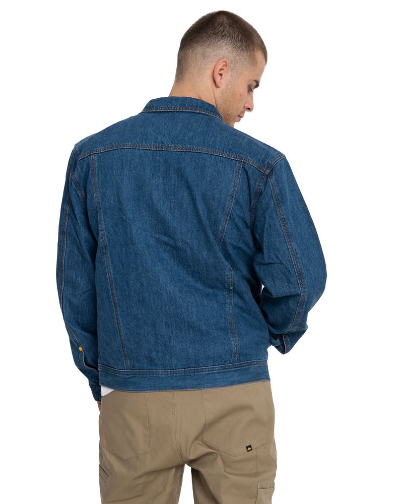 Chaqueta-Casual-Hombre-FLANNEL-LINED-DENIM-JACKET-GRIS-CAT