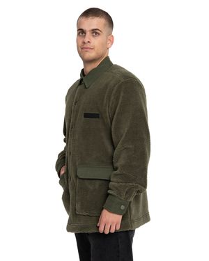 Polar Casual Hombre Sherpa Jacket Verde Cat