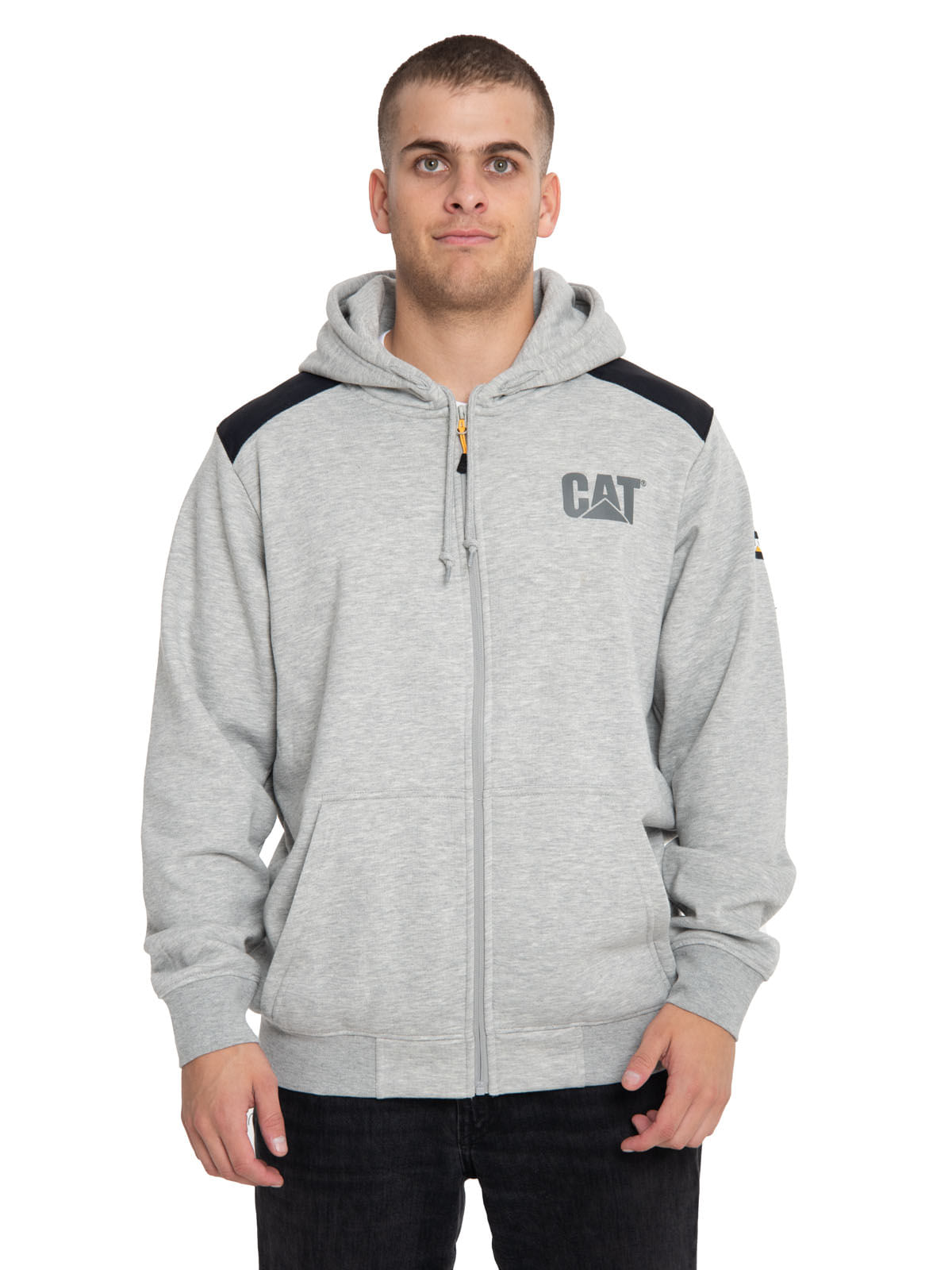 Poleron Casual Hombre ESSENTIAL FZ HOODED SWEATSHIRT GRIS CAT