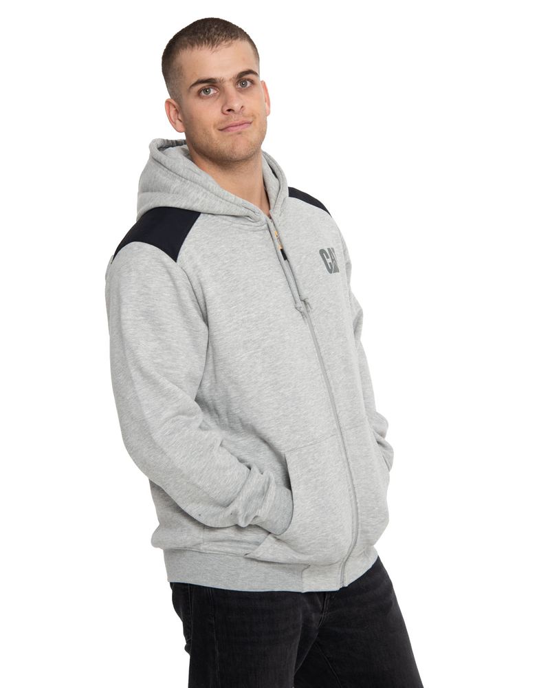 Poleron-Casual-Hombre-ESSENTIAL-FZ-HOODED-SWEATSHIRT-GRIS-CAT