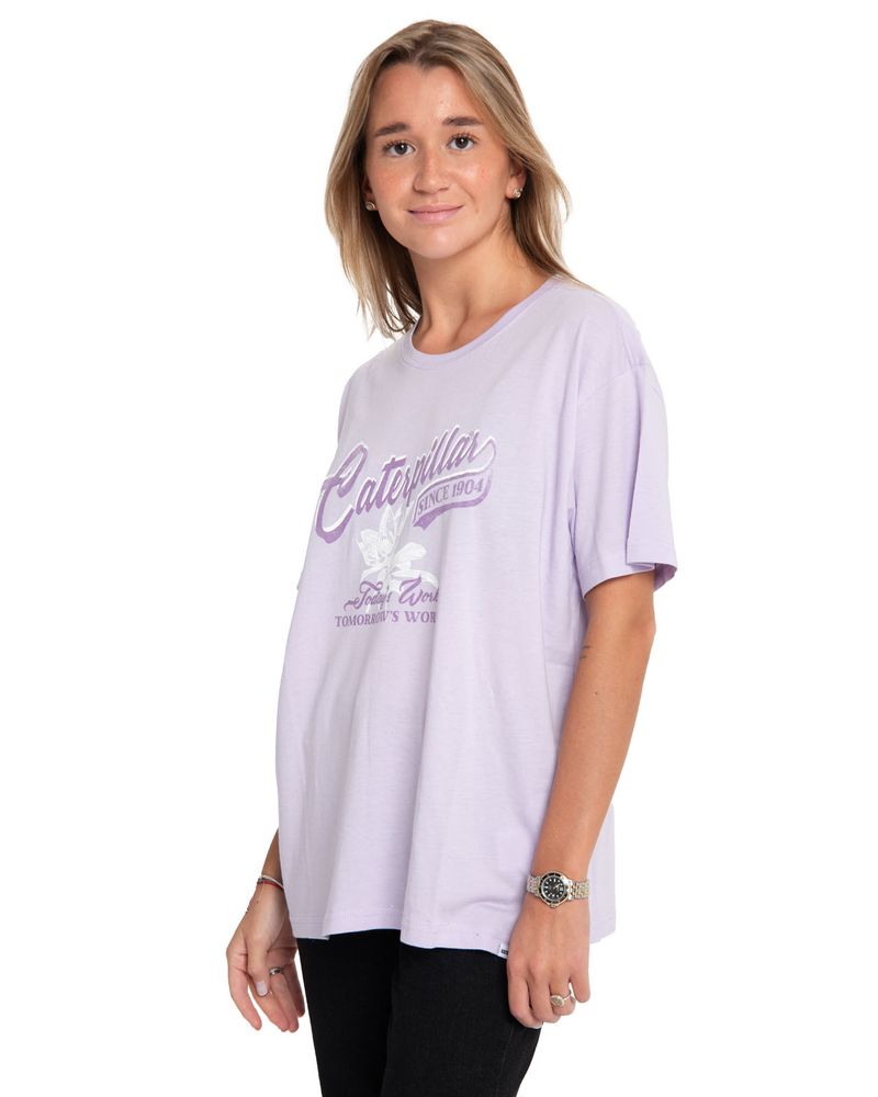 Polera-Manga-corta-Casual-Mujer-OVERSIZED-GRAPHIC-TEE-MORADO-CAT