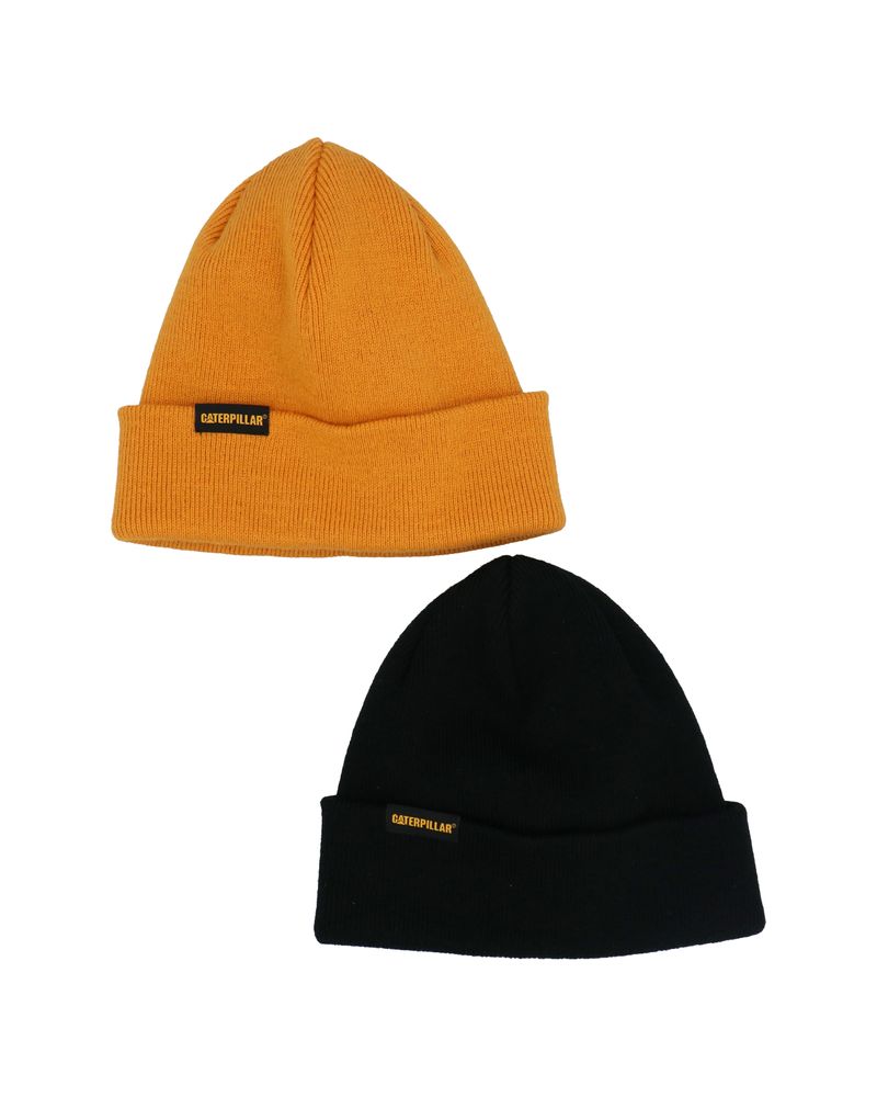 Pack-gorro-Casual-Hombre-CLASSIC-CUFFED-KNIT-HAT-BUNDLE-AMARILLO-Y-NEGRO-CAT