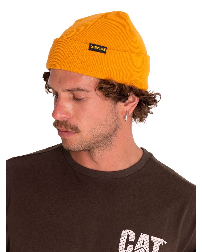 Pack-gorro-Casual-Hombre-CLASSIC-CUFFED-KNIT-HAT-BUNDLE-AMARILLO-Y-NEGRO-CAT