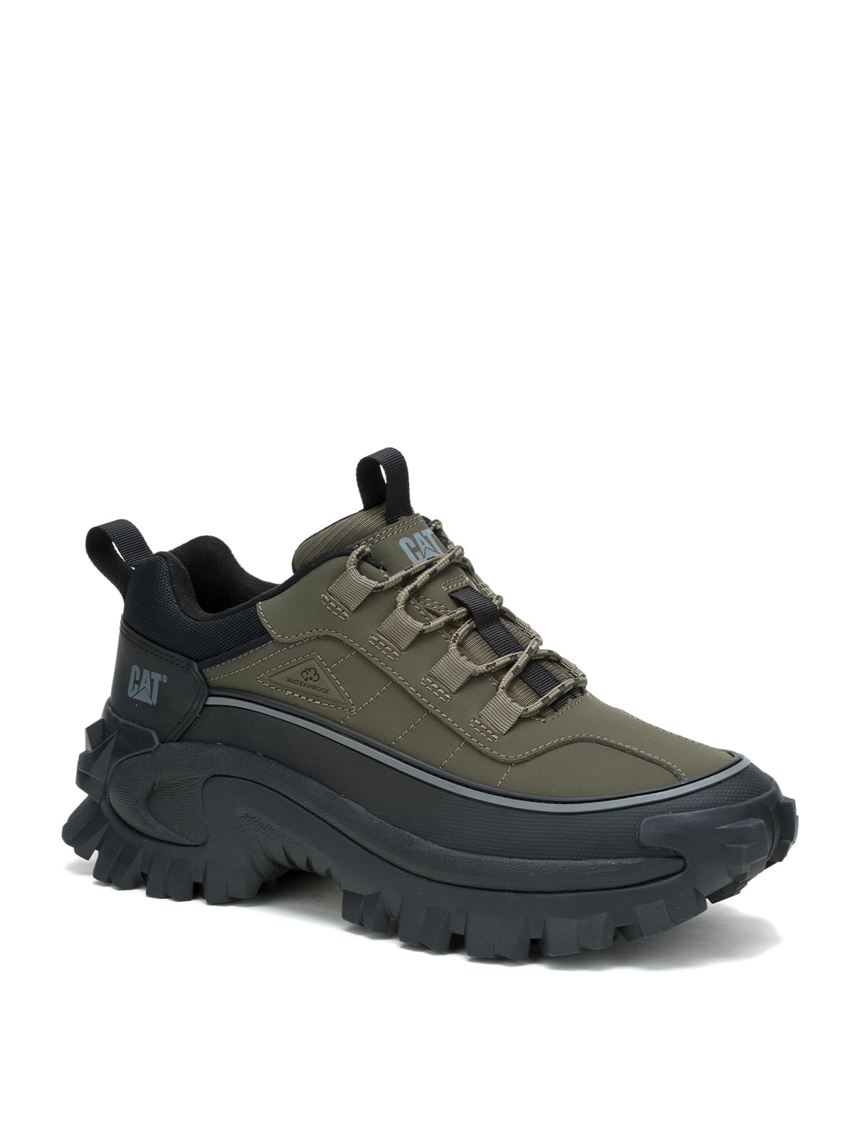 Zapatilla Casual Mujer Intruder Galosh 2.0 Lo Waterproof Verde Oliva Cat