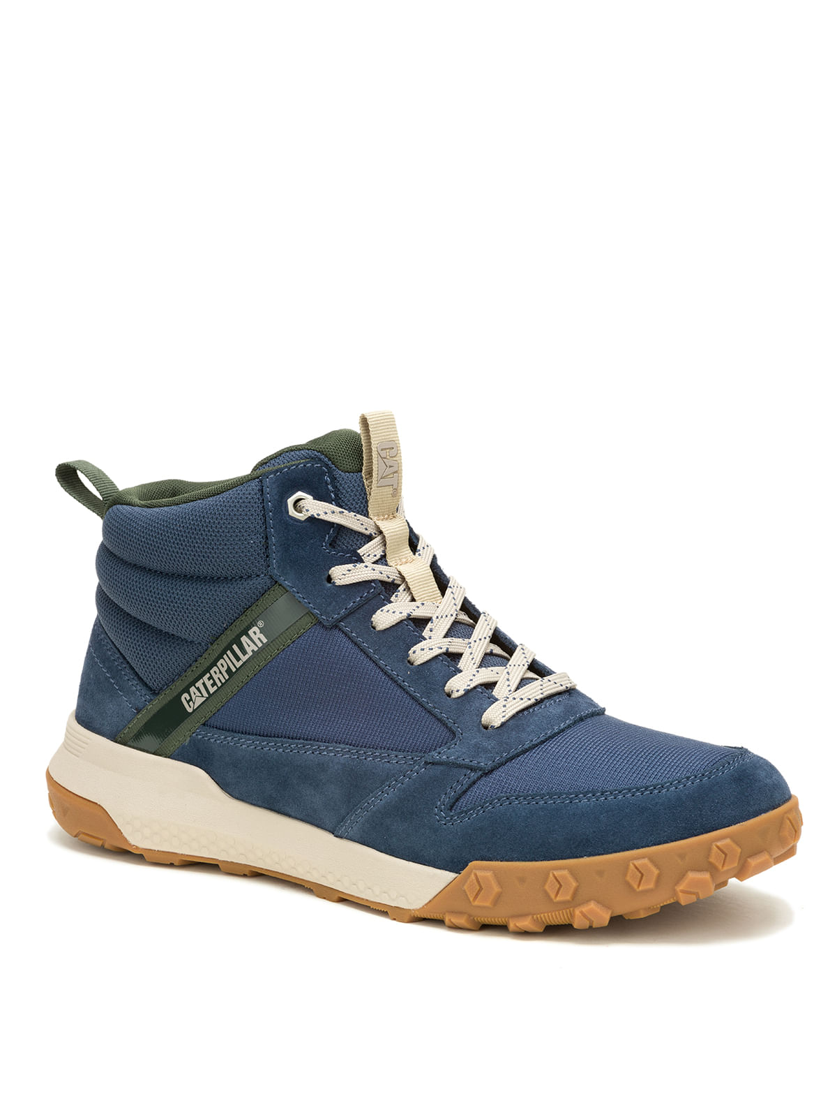 Zapatilla Con Caña Casual Hombre Hex Ready Mid Mesh Azul Cat