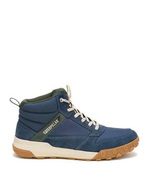 Zapatilla Con Caña Casual Hombre Hex Ready Mid Mesh Azul Cat