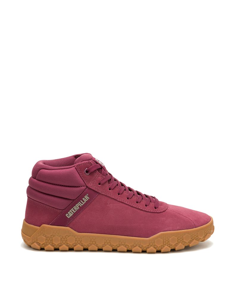 Zapatilla-Con-Caña-Gamuza-Hombre-Hex---Mid-Burdeo-Cat