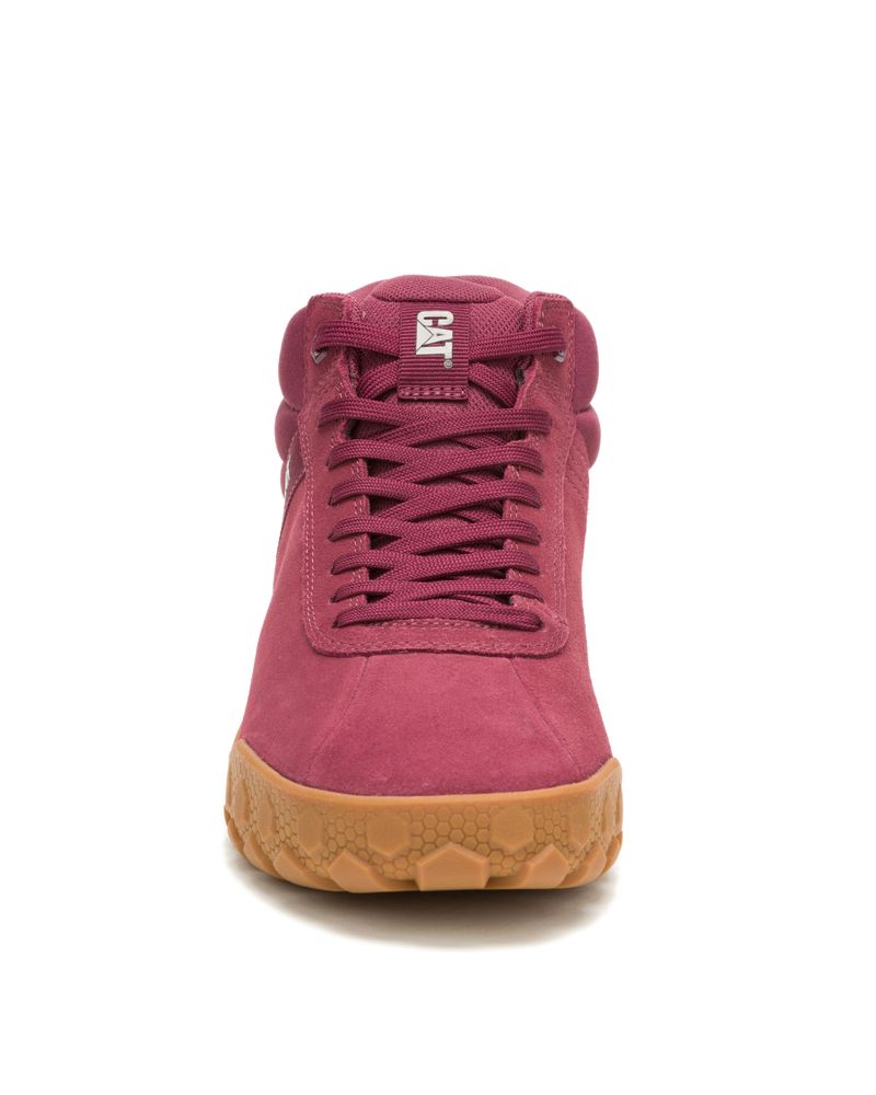 Zapatilla-Con-Caña-Gamuza-Hombre-Hex---Mid-Burdeo-Cat