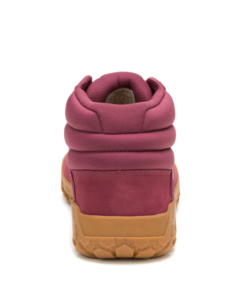 Zapatilla-Con-Caña-Gamuza-Hombre-Hex---Mid-Burdeo-Cat