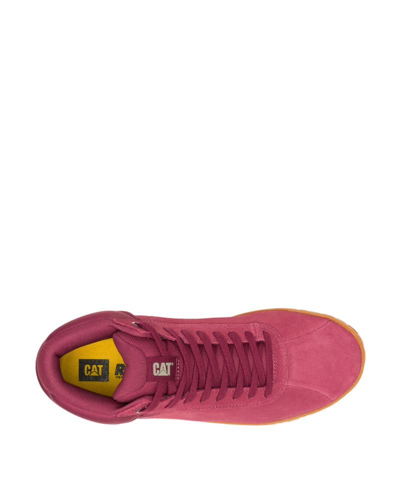 Zapatilla-Con-Caña-Gamuza-Hombre-Hex---Mid-Burdeo-Cat