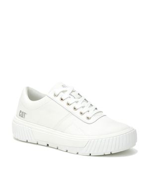 Zapatilla Casual Mujer Amp Canvas Blanco Cat