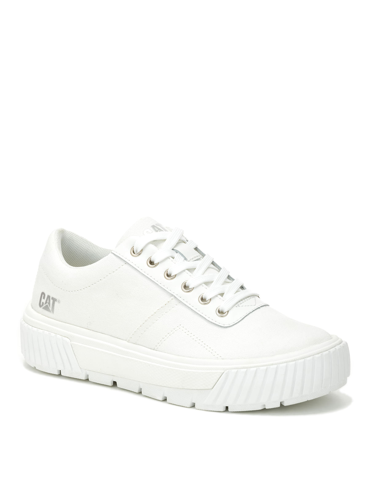 Zapatilla Casual Mujer Amp Canvas Blanco Cat