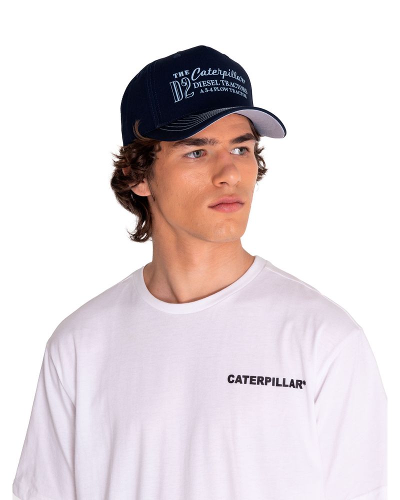 Jockey-Casual-Hombre-CATERPILLAR-D2-5-PANEL-HAT-Azul-CAT