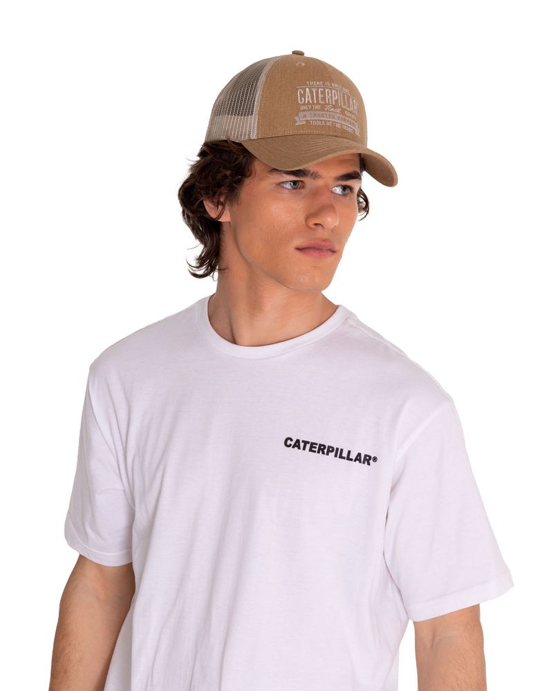 Jockey-Casual-Hombre-CATERPILLAR-A-TRACTOR-CO-TRUCKER-Beige-Crudo-CAT