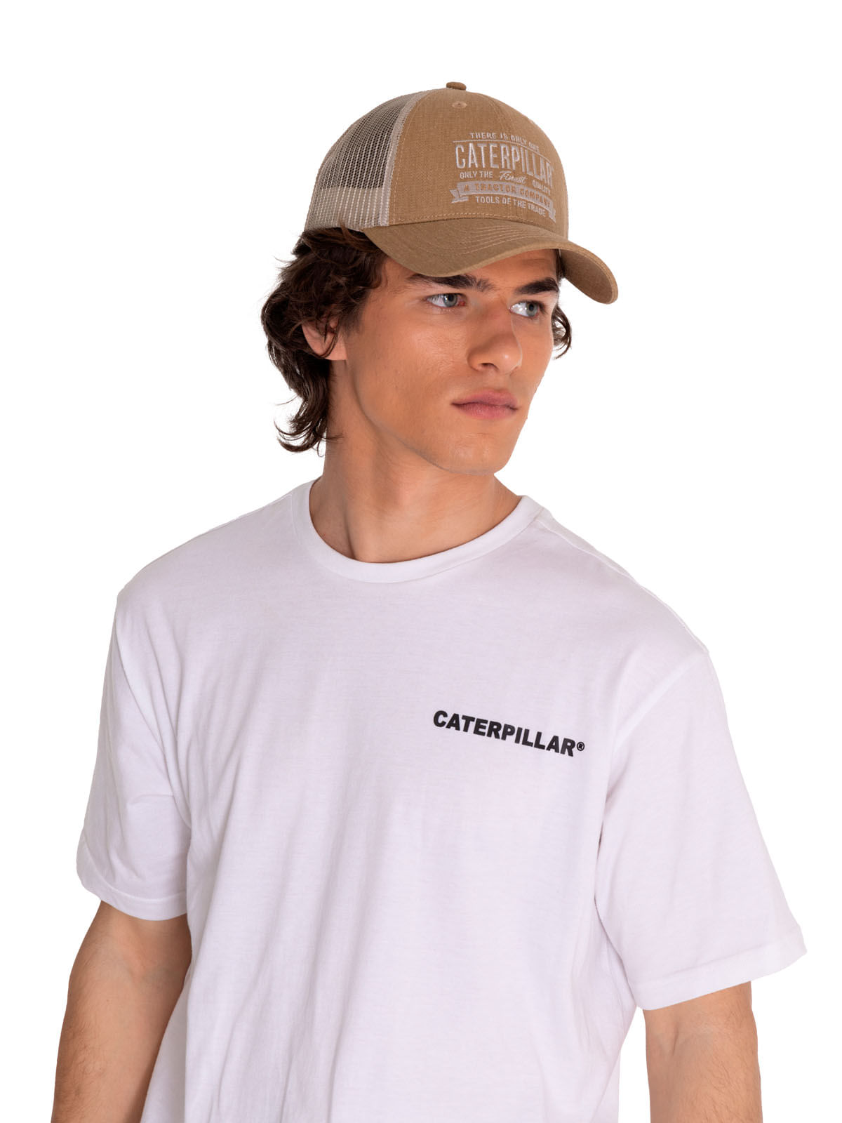 Jockey Casual Hombre CATERPILLAR A TRACTOR CO TRUCKER Beige/Crudo CAT