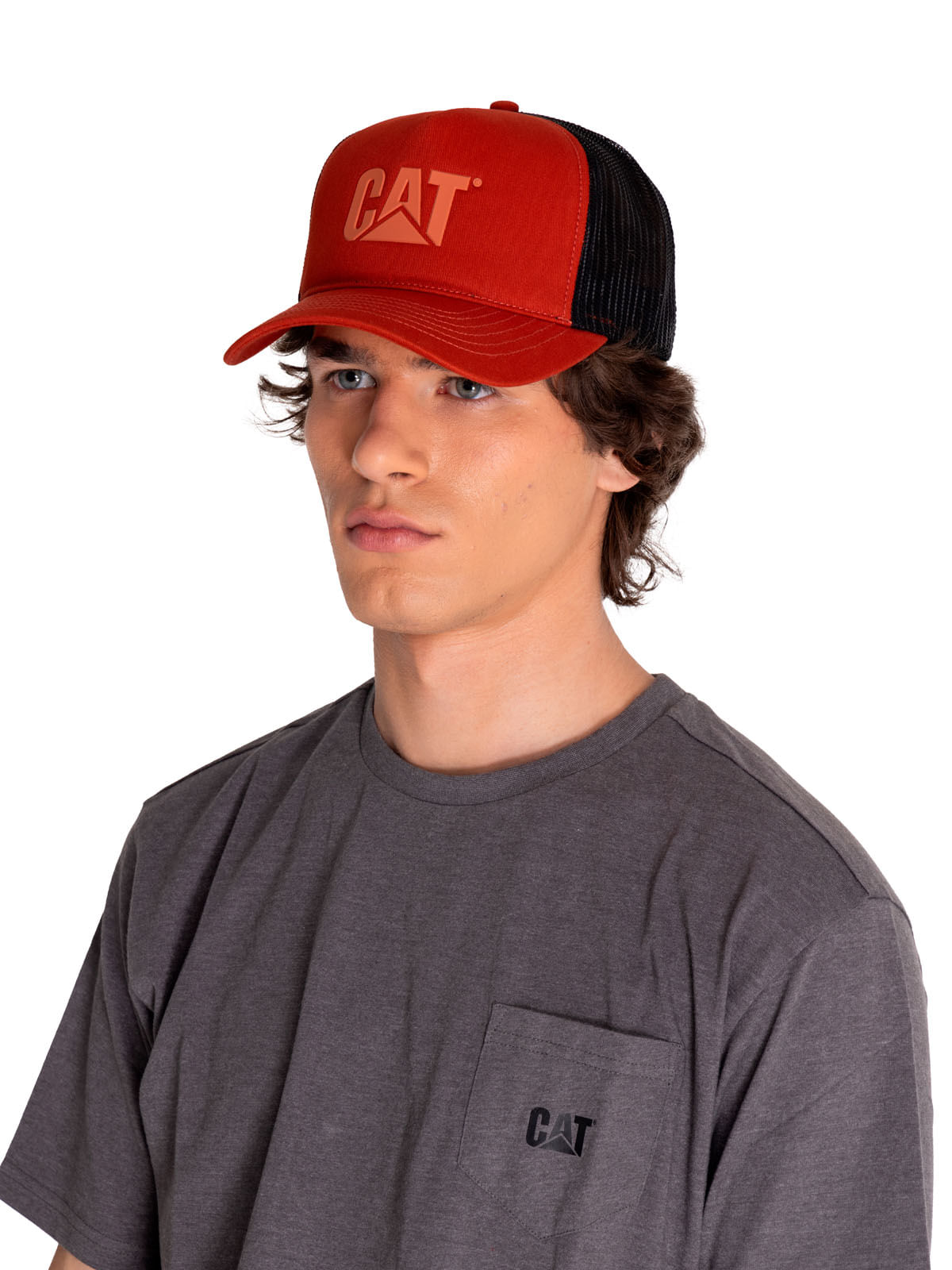 Jockey Casual Hombre CAT LOGO MESH BACK FOAM HAT Rojo CAT