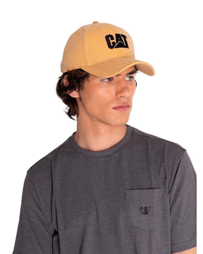 Jockey-Casual-Hombre-PIGMENT-DYED-CAT-LOGO-HAT-Amarillo-CAT