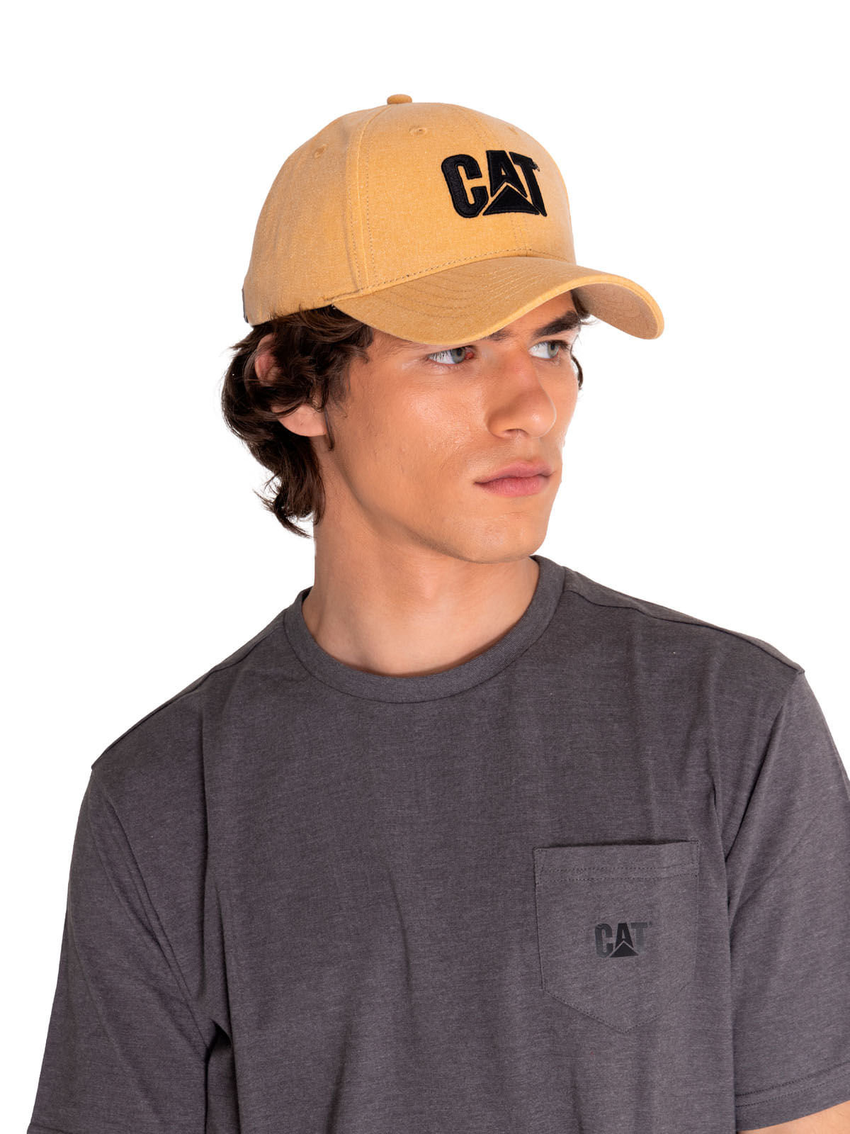 Jockey Casual Hombre PIGMENT DYED CAT LOGO HAT Amarillo CAT