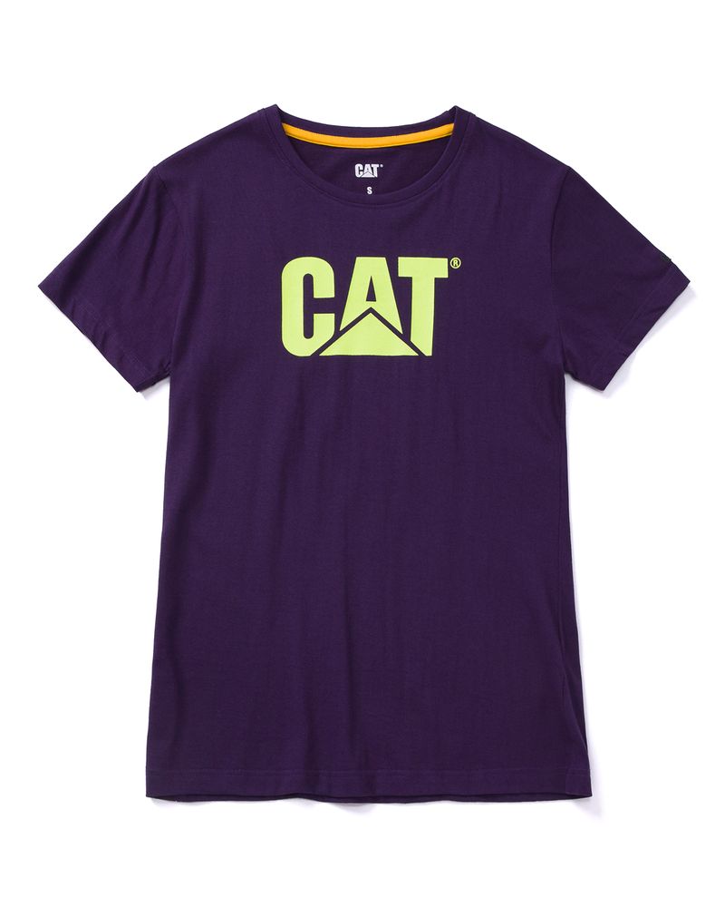 Polera-Manga-corta-Casual-Mujer-WOMEN-S-TM-LOGO-TEE-Morado-CAT
