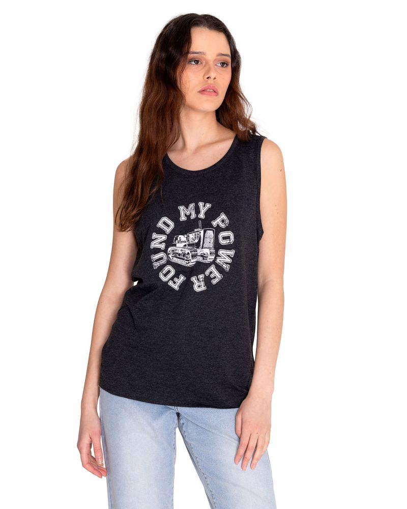 Polera-Sin-manga-Casual-Mujer-GRAPHIC-TANK-1-Negro-CAT