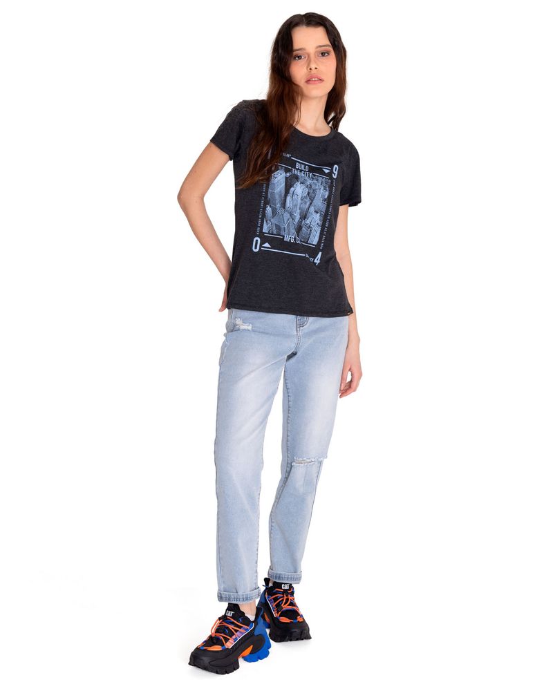 Polera-Manga-corta-Casual-Mujer-CREW-GRAPHIC-TEE-2-Negro-CAT