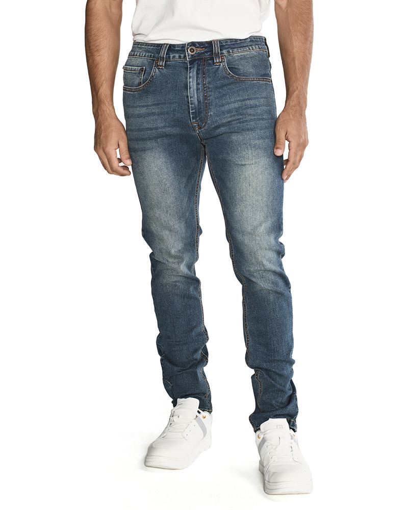 Jeans-Casual-Hombre-TRIBLEND-STRETCH-DENIM-SKINNY-Azul-CAT