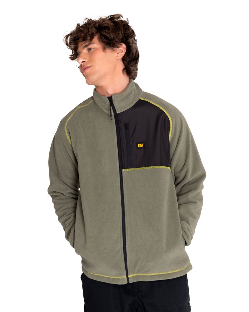 Polar-Casual-Hombre-POLAR-FLEECE-FULL-ZIP-JACKET-Verde-CAT