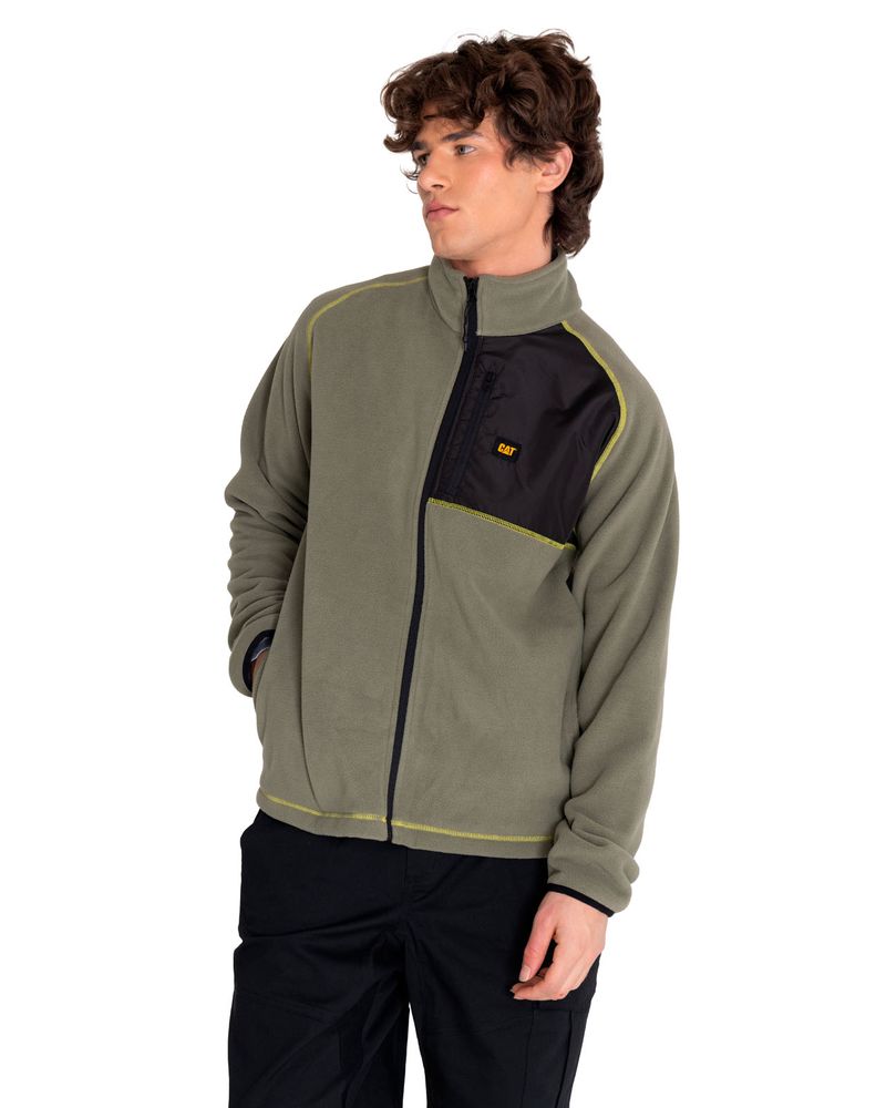 Polar-Casual-Hombre-POLAR-FLEECE-FULL-ZIP-JACKET-Verde-CAT