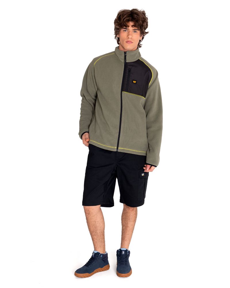 Polar-Casual-Hombre-POLAR-FLEECE-FULL-ZIP-JACKET-Verde-CAT