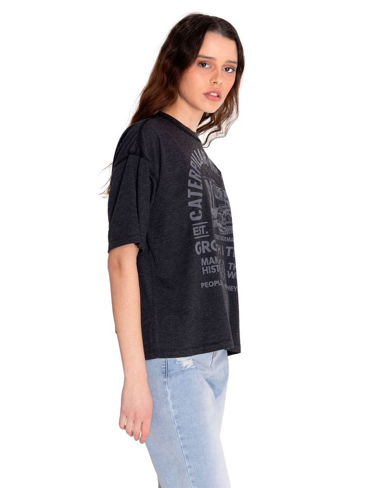 Polera-Manga-corta-Casual-Mujer-BOXY-NOVELTY-TEE-2-Negro-CAT